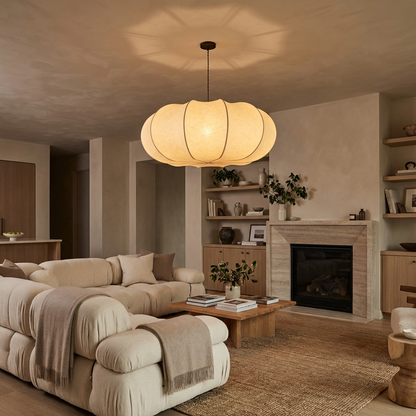 Silk Japanese Wabi-Sabi Chandelier