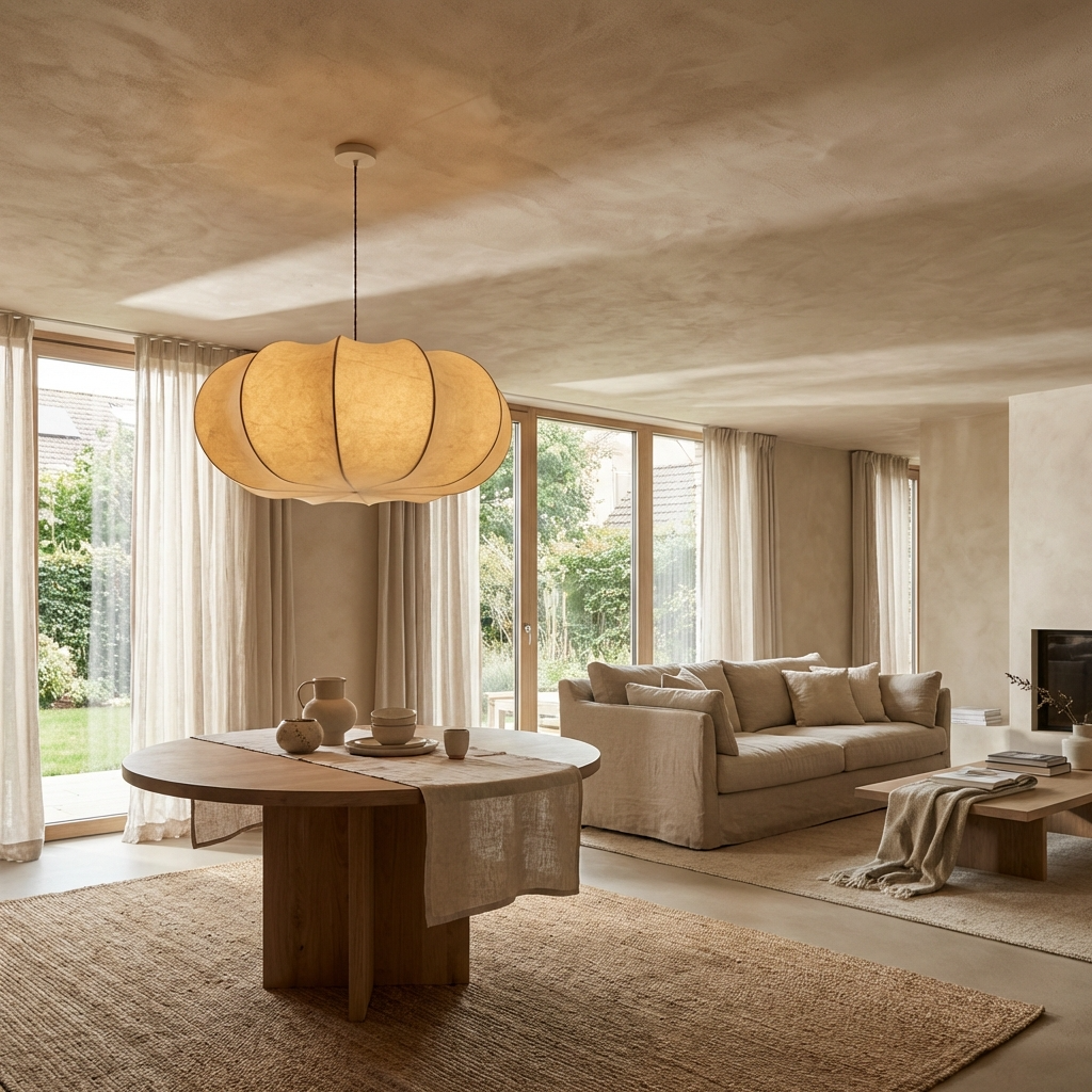 Silk Japanese Wabi-Sabi Chandelier