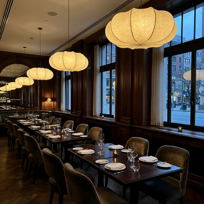 Silk Japanese Wabi-Sabi Chandelier