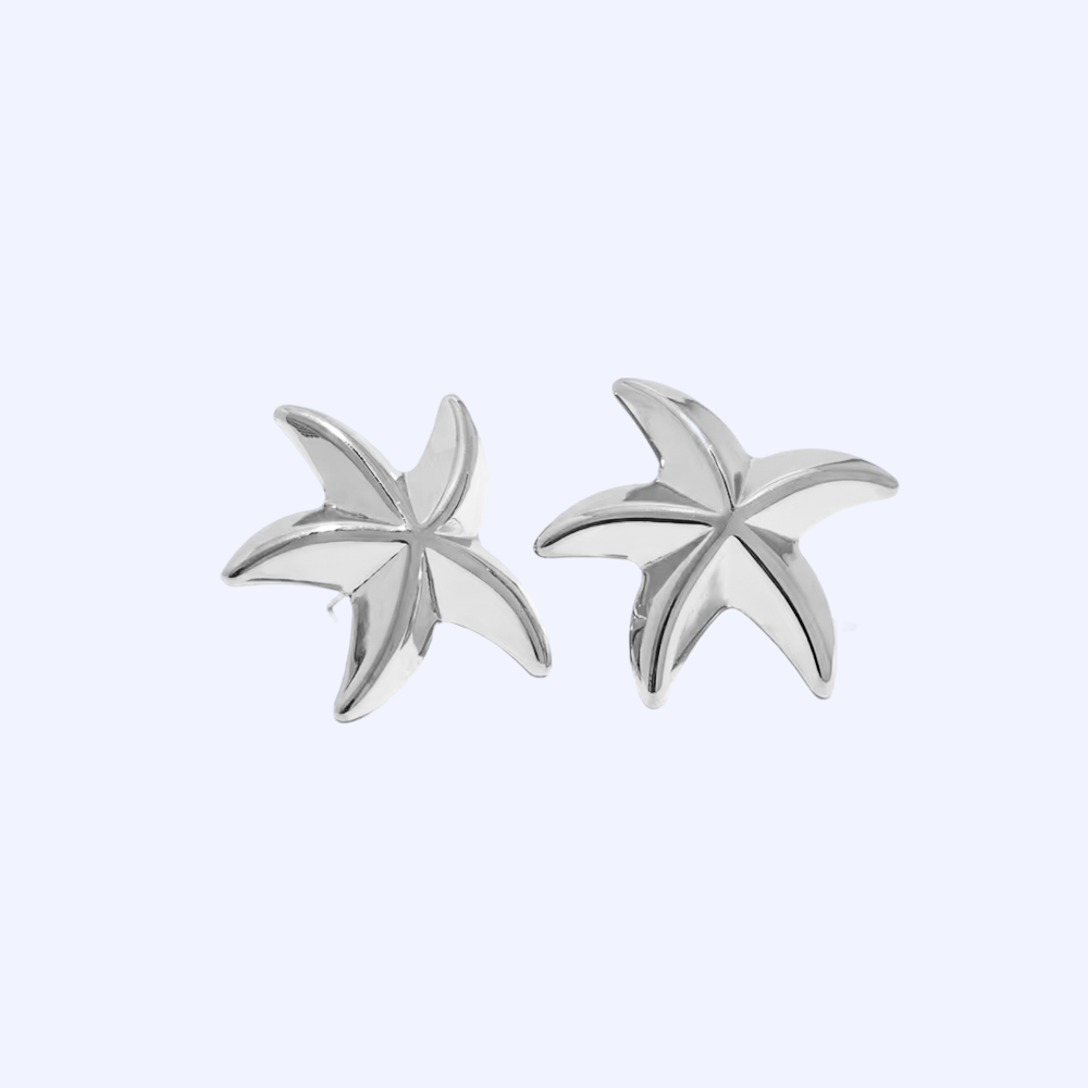 Large Starfish Hoop Earrings