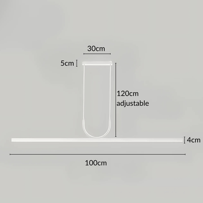 Slim Rectangular LED Pendant Light