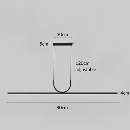 Slim Rectangular LED Pendant Light