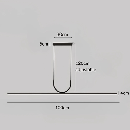 Slim Rectangular LED Pendant Light