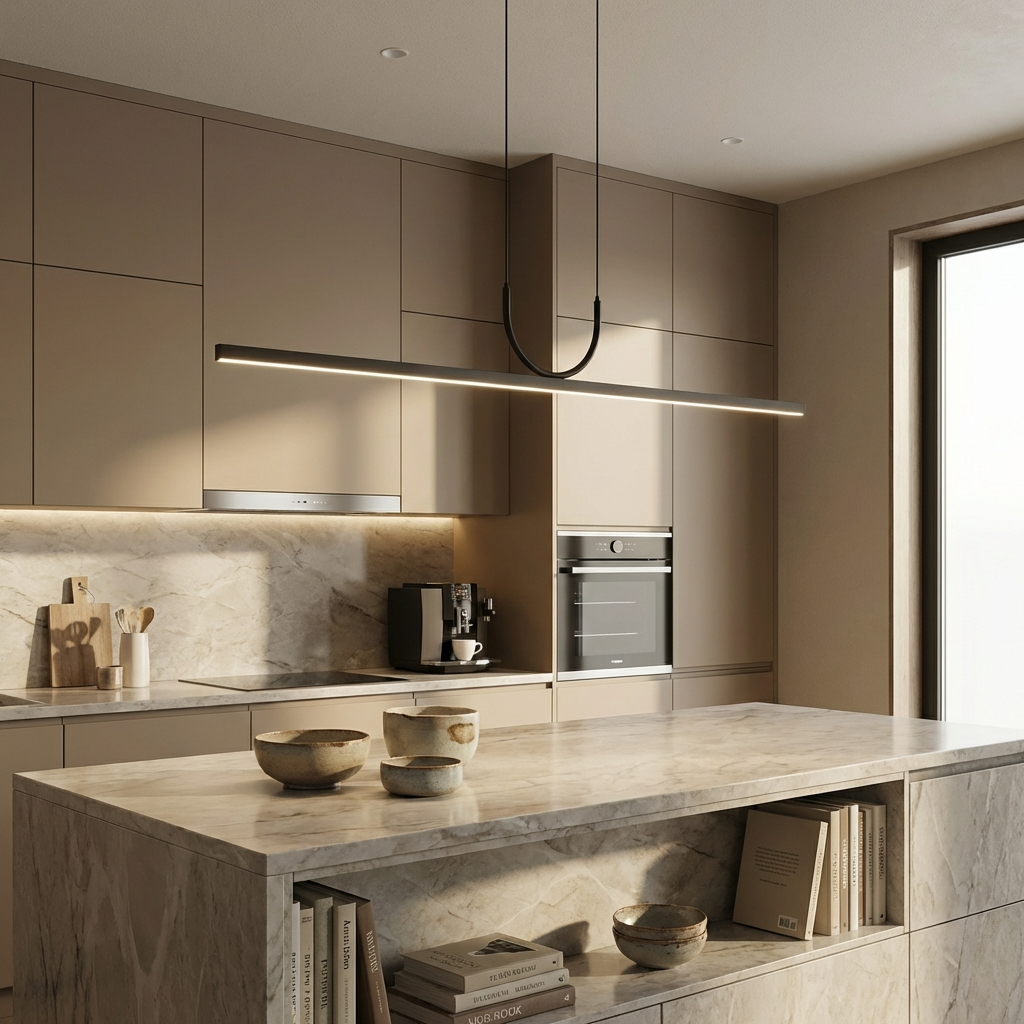 Slim Rectangular LED Pendant Light