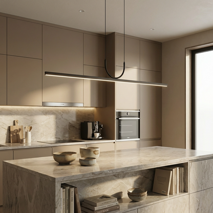 Slim Rectangular LED Pendant Light