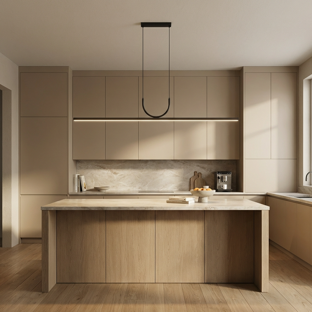 Slim Rectangular LED Pendant Light