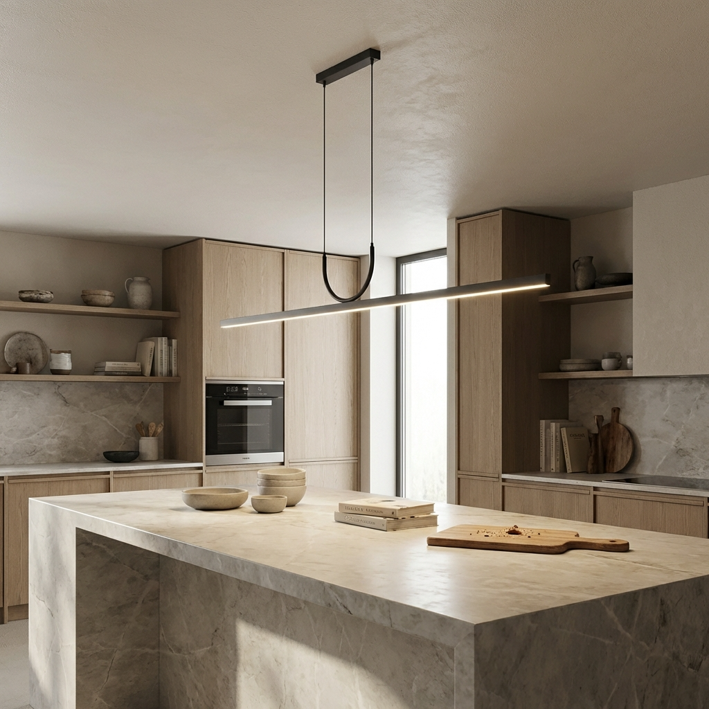 Slim Rectangular LED Pendant Light