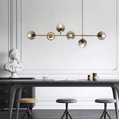 Smoked Or Clear Globe Pendant Light