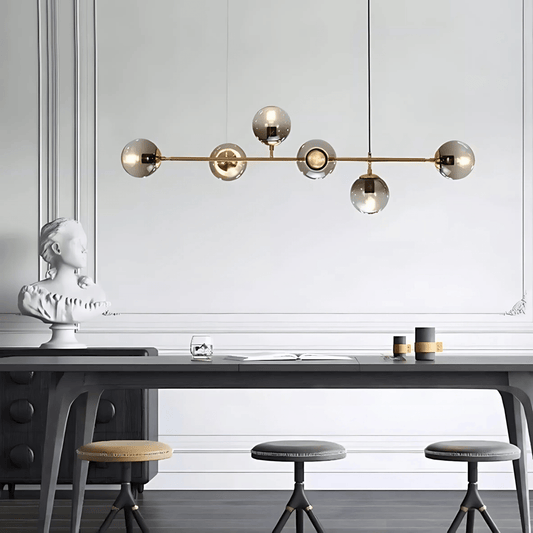 Smoked Or Clear Globe Pendant Light