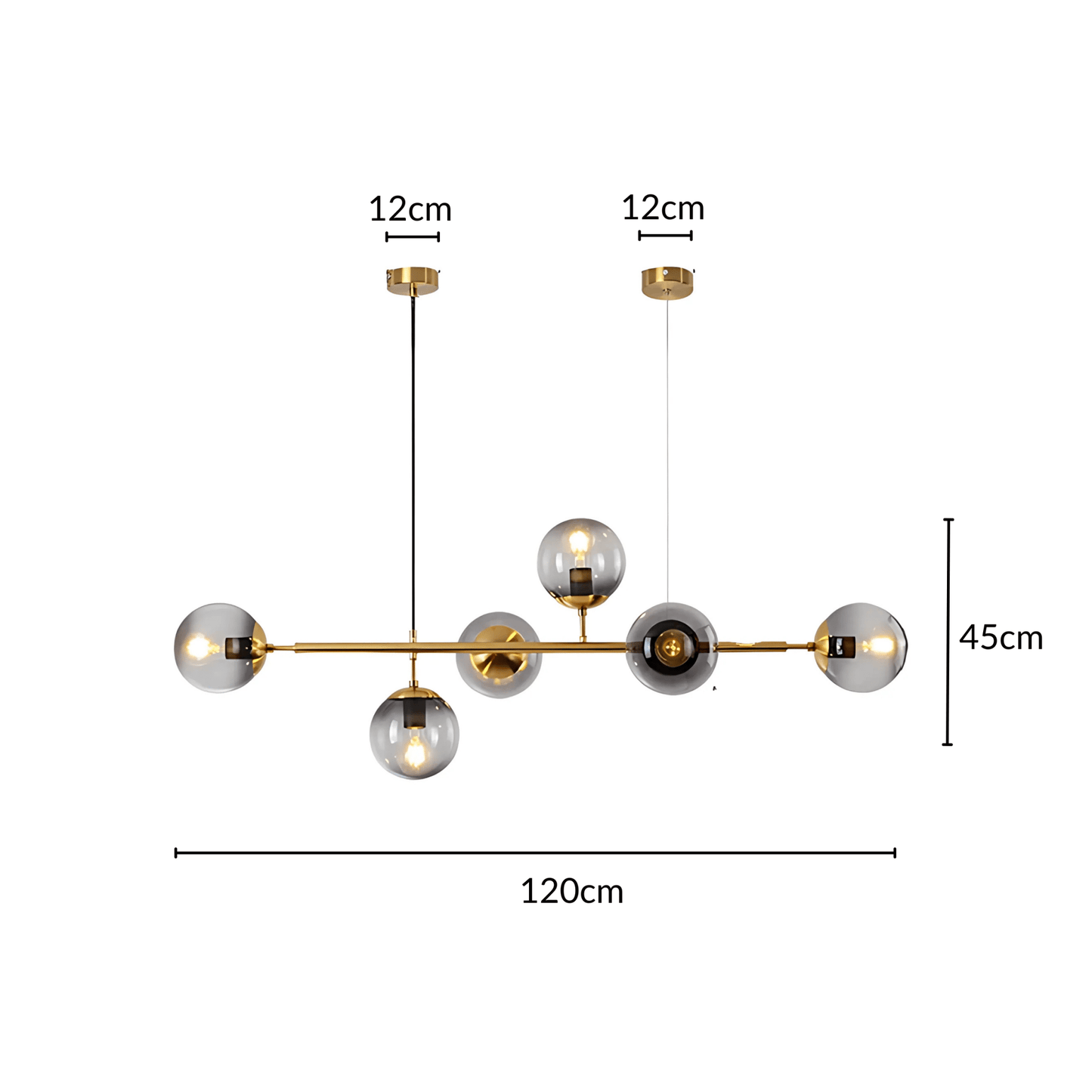 Smoked Or Clear Globe Pendant Light