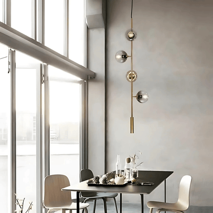 Smoked Or Clear Globe Pendant Light