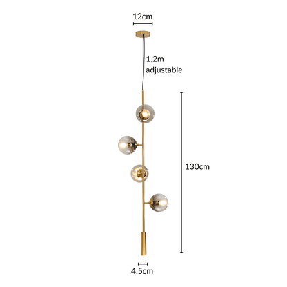 Smoked Or Clear Globe Pendant Light
