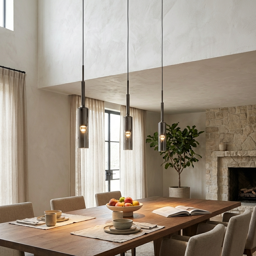 Smoked Glass Pendant Light