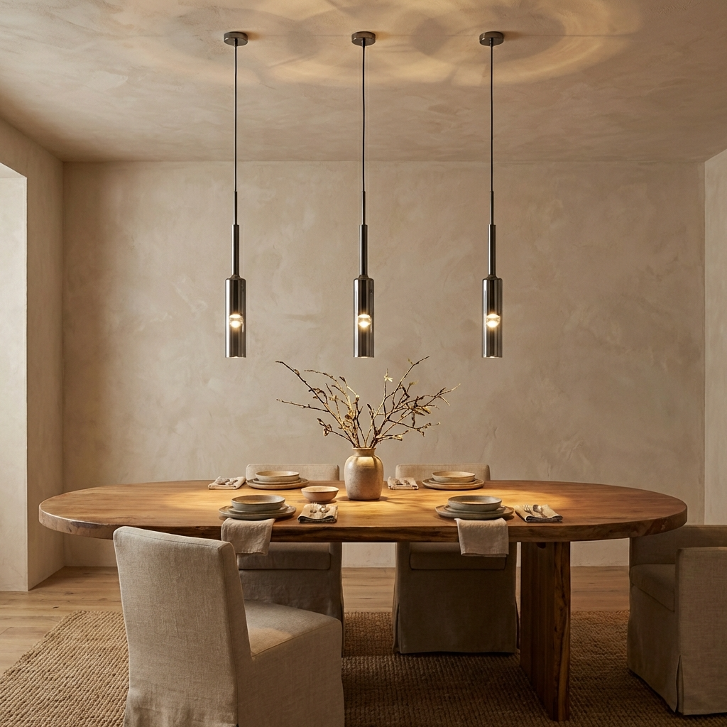 Smoked Glass Pendant Light