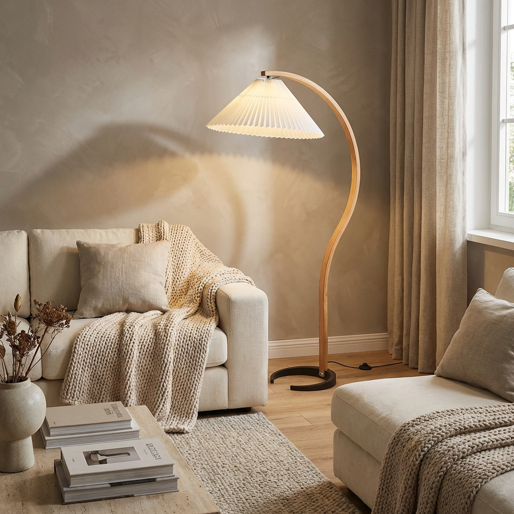 Solid Wood Japanese Floor Lamp