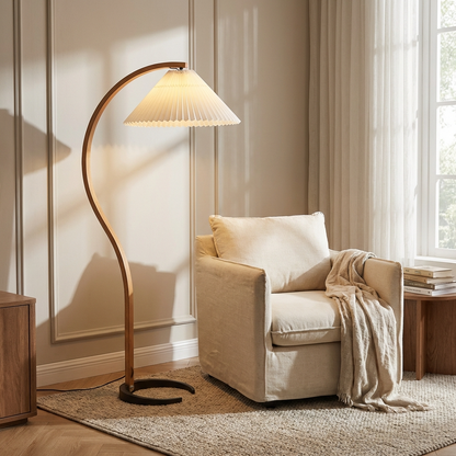 Solid Wood Japanese Floor Lamp