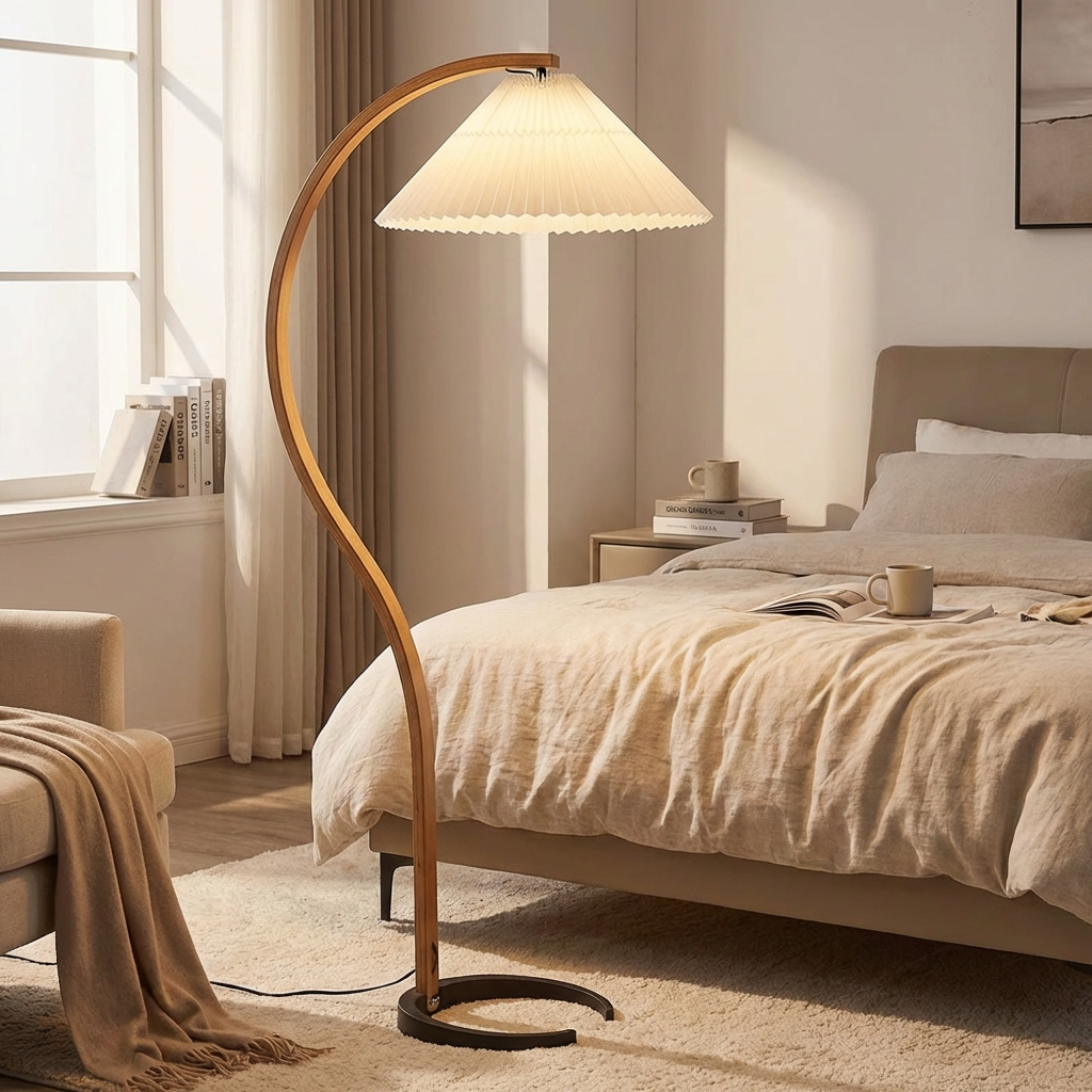 Solid Wood Japanese Floor Lamp