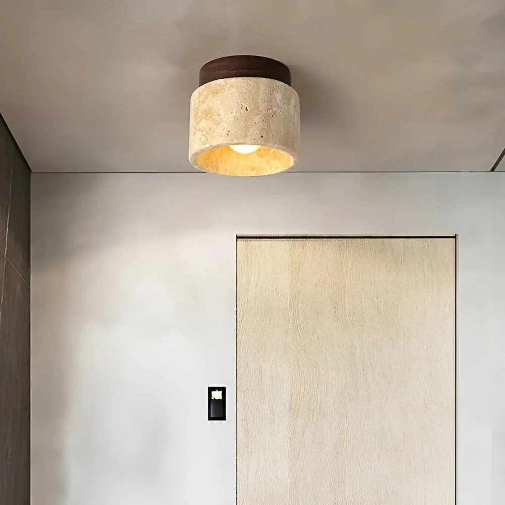 Stone Flush Mounted Ceiling Lamp