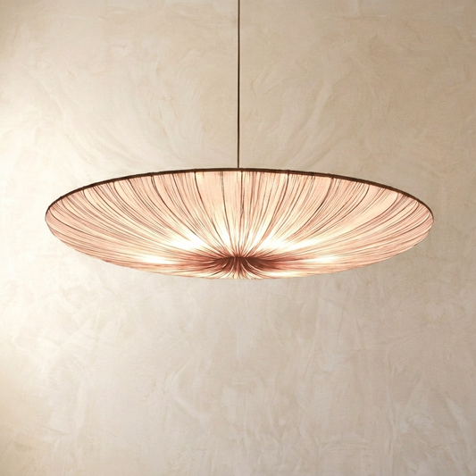 Thin Japanese Wabi Sabi Cloth Pendant Light