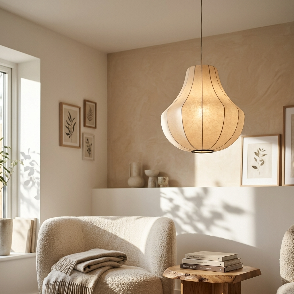 Traditional Japanese Wabi Sabi Pendant Light