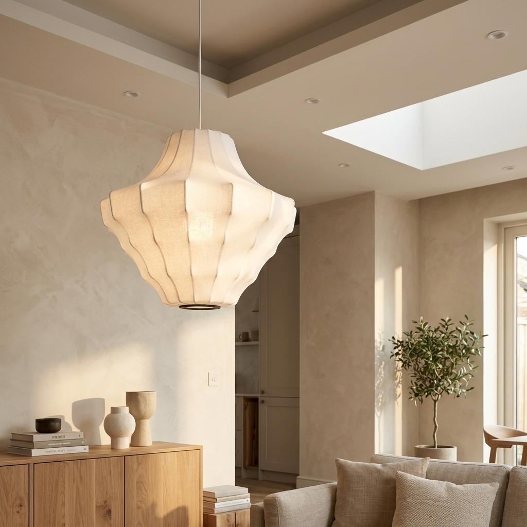 Traditional Japanese Wabi Sabi Pendant Light