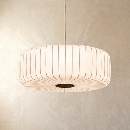 Traditional Wabi Sabi Silk Japanese Pendant Light