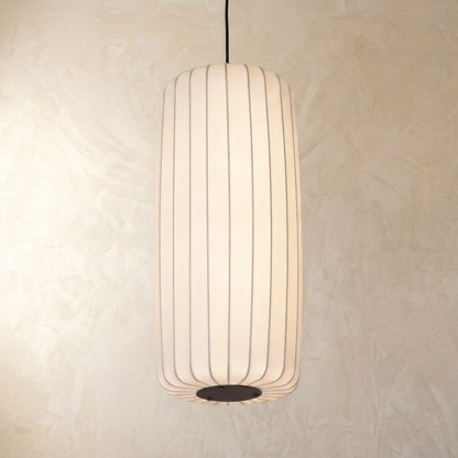 Traditional Wabi Sabi Silk Japanese Pendant Light