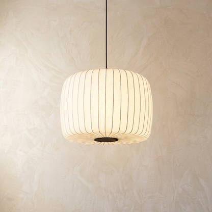 Traditional Wabi Sabi Silk Japanese Pendant Light