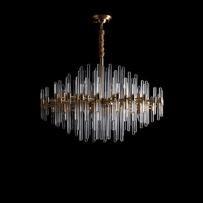 Vintage Brass Starburst Chandelier