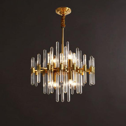 Vintage Brass Starburst Chandelier