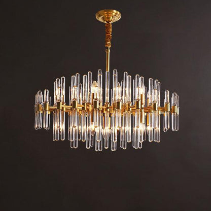 Vintage Brass Starburst Chandelier