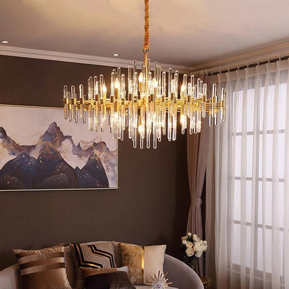 Vintage Brass Starburst Chandelier