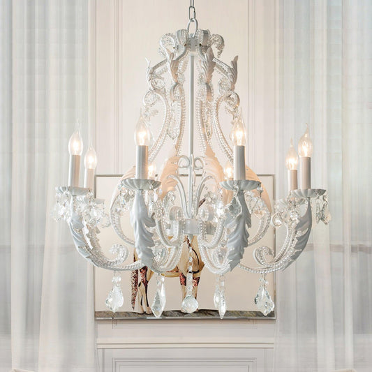 Vintage Crystal Candle Holder Chandelier
