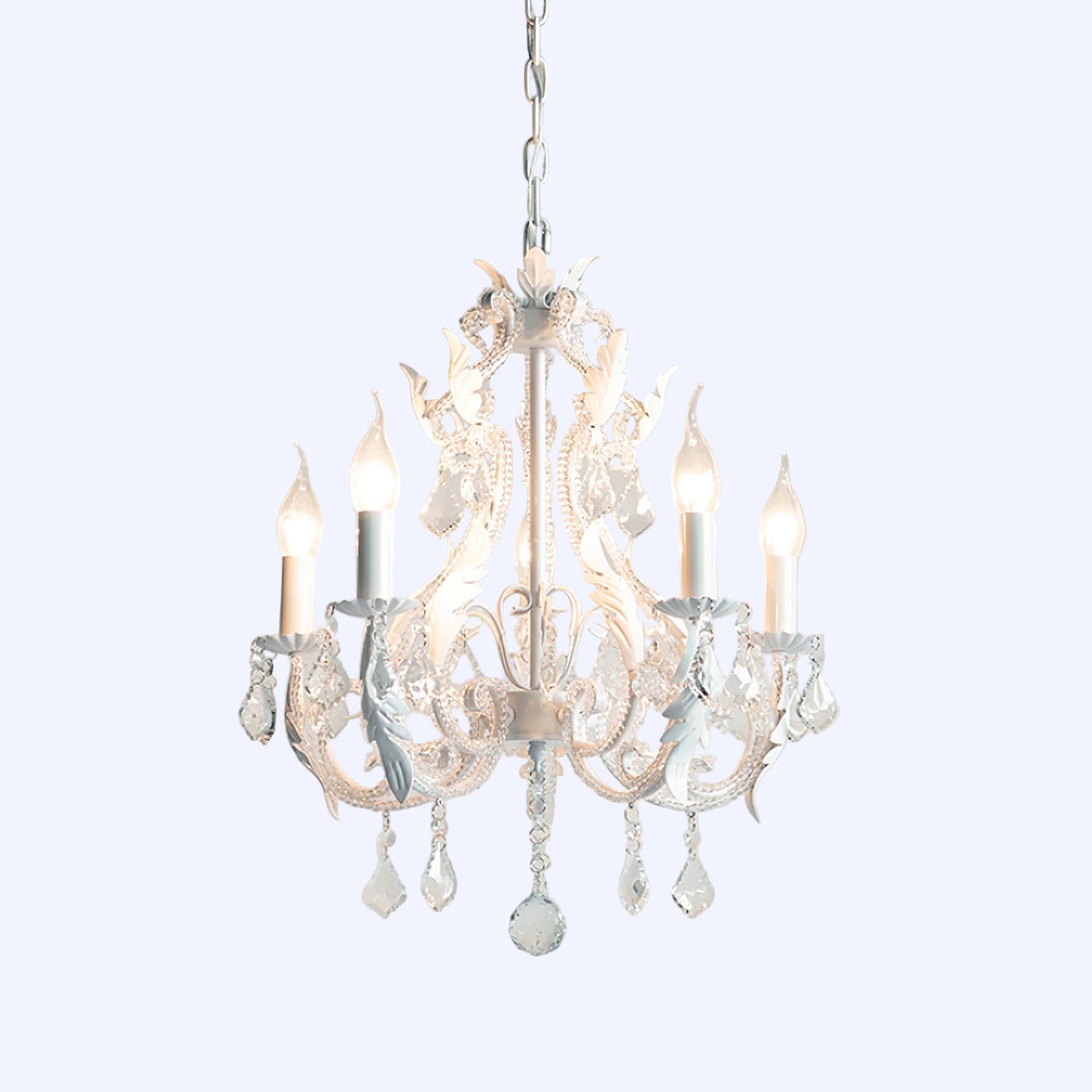 Vintage Crystal Candle Holder Chandelier