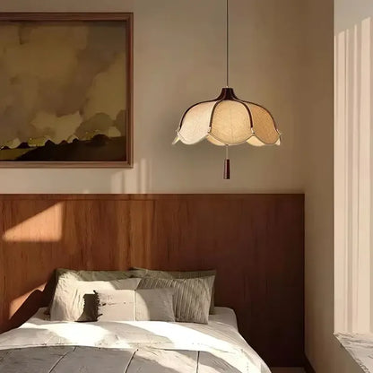 Vintage Japanese Wabi Sabi Flower Chandelier