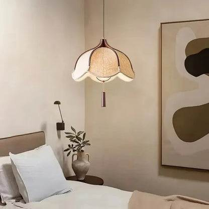 Vintage Japanese Wabi Sabi Flower Chandelier