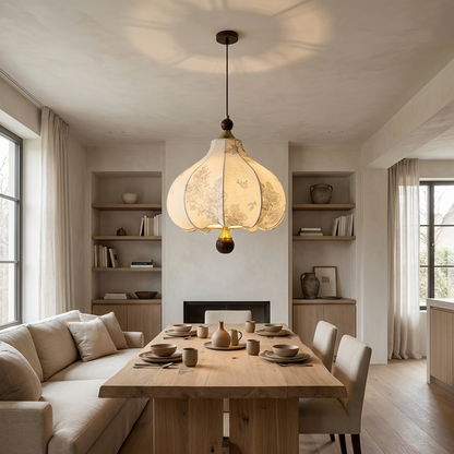 Vintage French Classic Fabric Ceiling Light