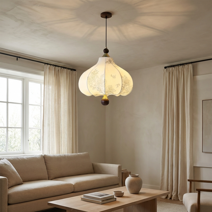 Vintage French Classic Fabric Ceiling Light