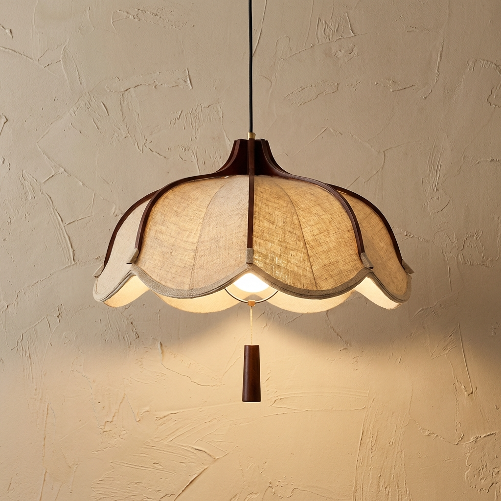 Vintage Japanese Wabi Sabi Flower Chandelier