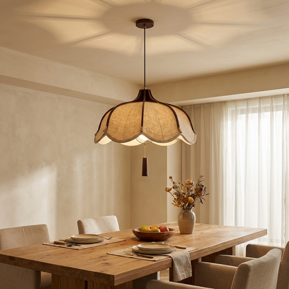Vintage Japanese Wabi Sabi Flower Chandelier