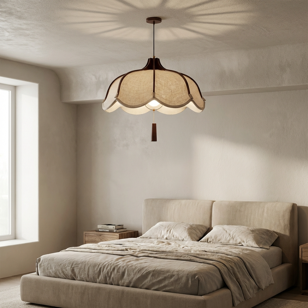 Vintage Japanese Wabi Sabi Flower Chandelier