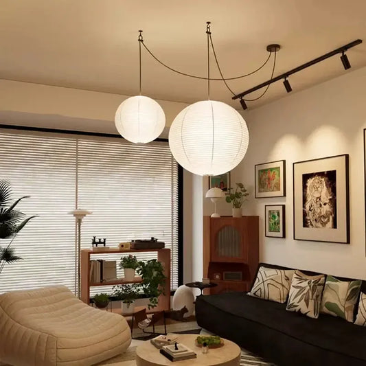 Wabi Sabi Rice Paper Pendant Light