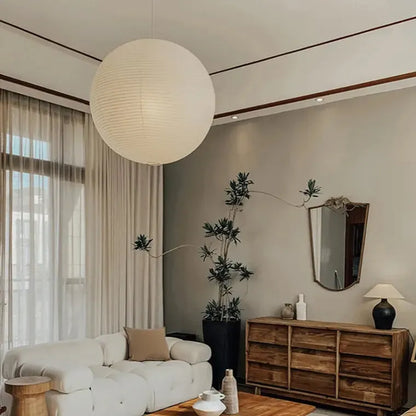 Wabi Sabi Rice Paper Pendant Light