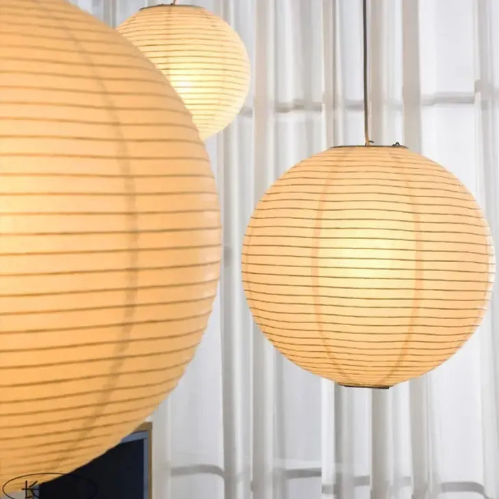 Wabi Sabi Rice Paper Pendant Light