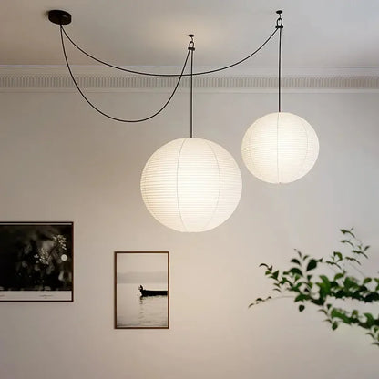Wabi Sabi Rice Paper Pendant Light