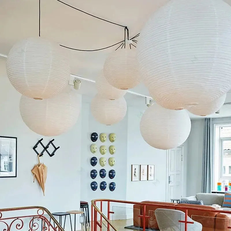 Wabi Sabi Rice Paper Pendant Light