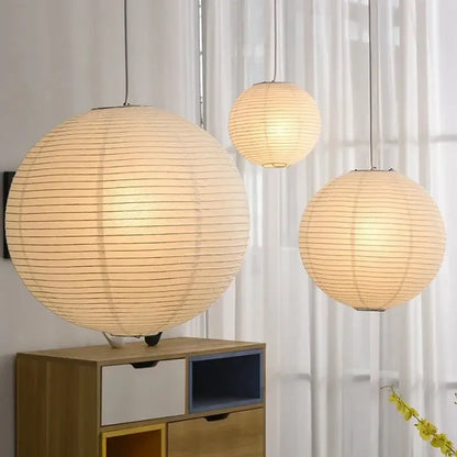 Wabi Sabi Rice Paper Pendant Light