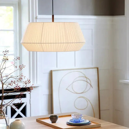 Wabi Sabi White Fabric Pendant Light