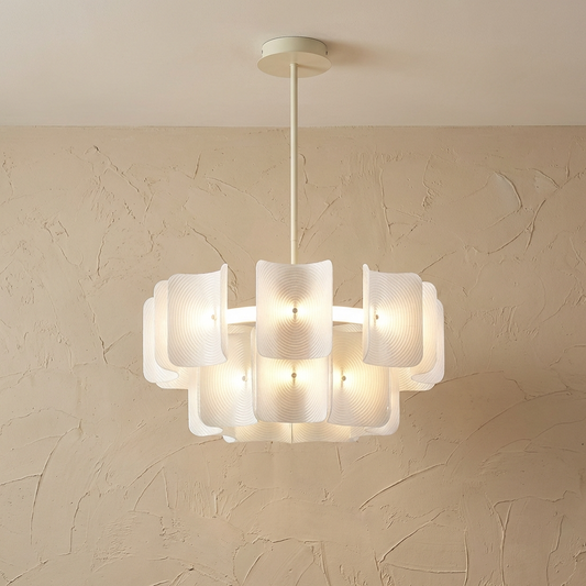 White Wabi Sabi Minimal Chandelier
