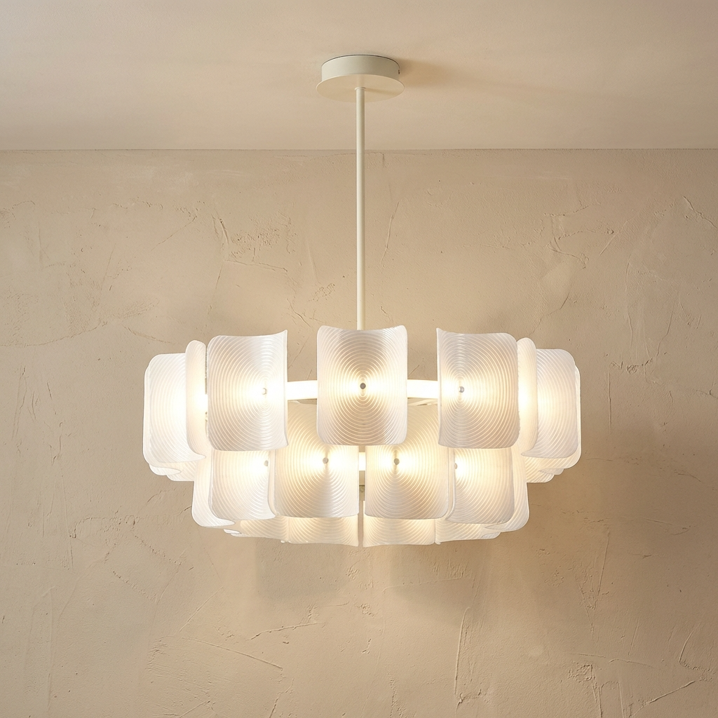 White Wabi Sabi Minimal Chandelier